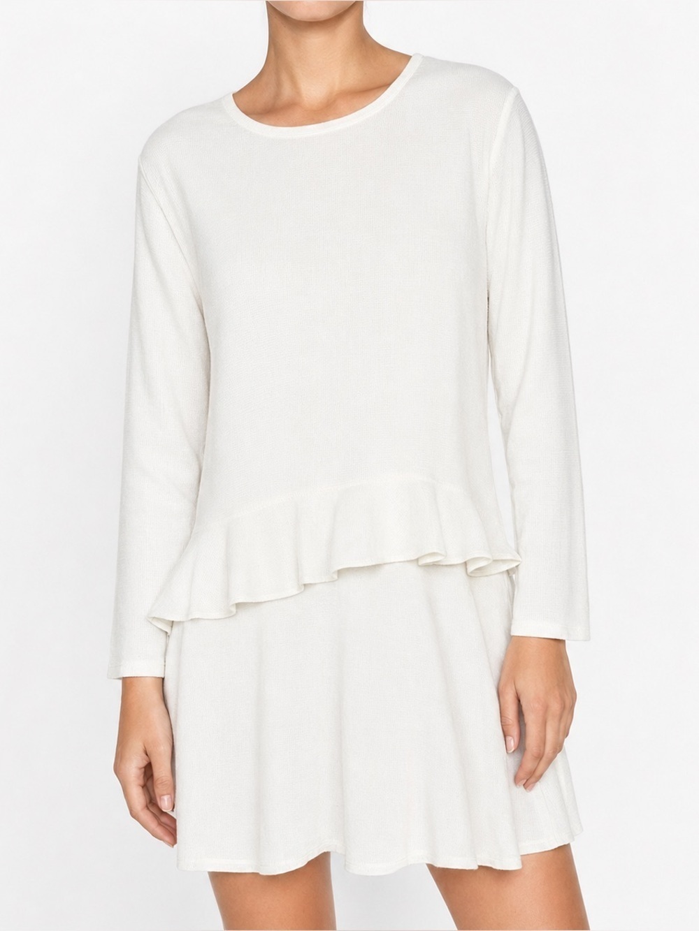 Zara white shirt frill dress Small 7385/308